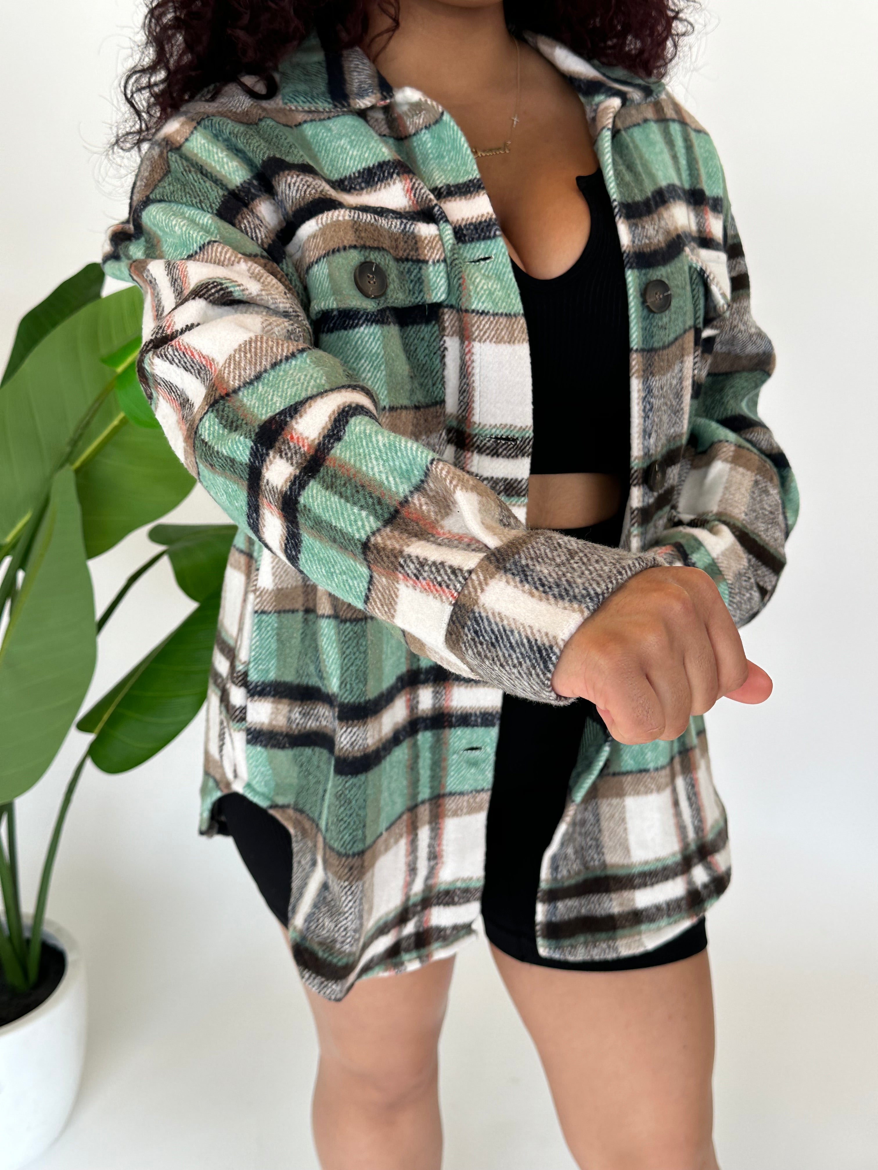 Mint chip plaid Jacket image 6