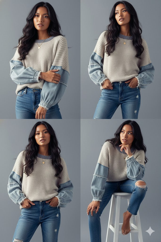 Savanna Denim Sweater image 10