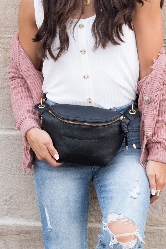 Cross Body Fanny Bag (Black) image 2