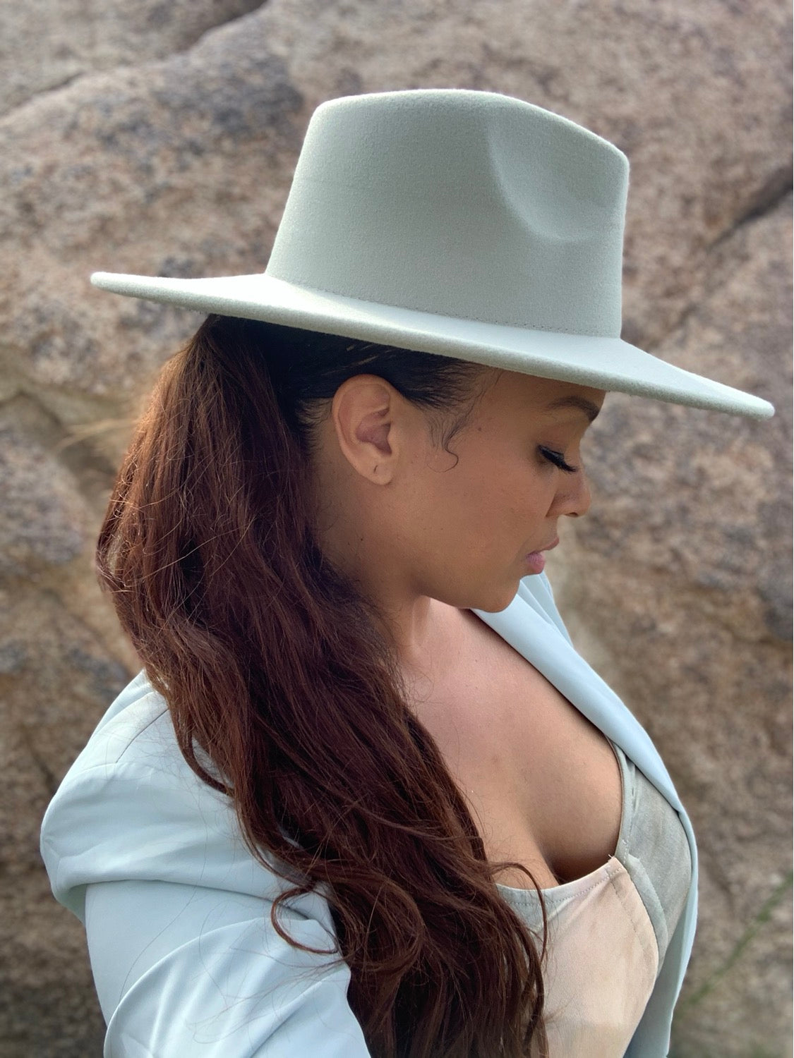 Wide Brim Vegan Felt Hat image 8