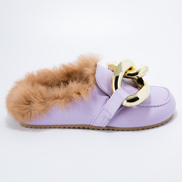 Fury Glam Flat Mules (Lavender) image 2