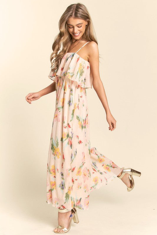 Chiffon Floral Sleeveless Romper image 4