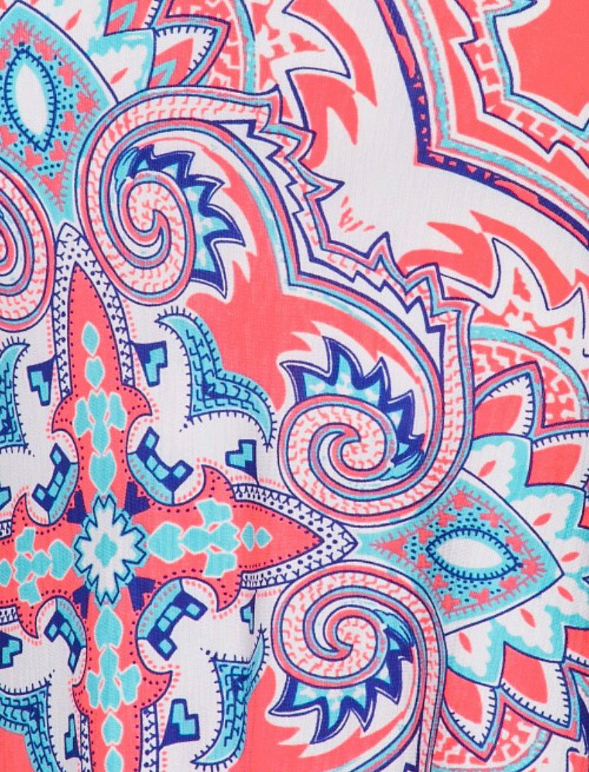 Coral Explosion Dress image 3