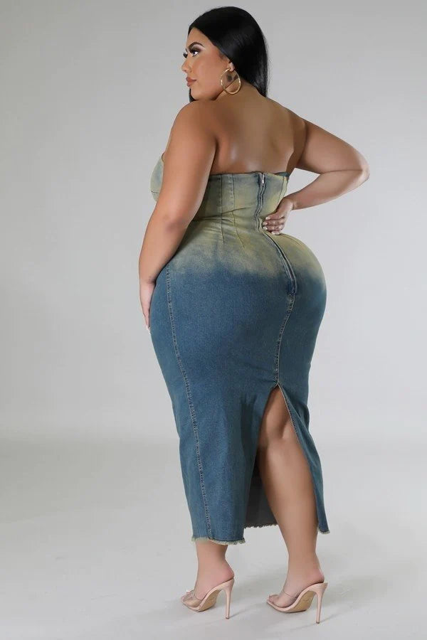 Tube Denim Ombre Dress image 10