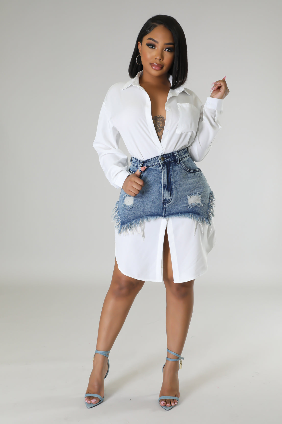 denim shirt waist dress SOLD 80s Light Blue Denim Elastic Waist Shirtwaist Dress Medium Hotbox Vintage