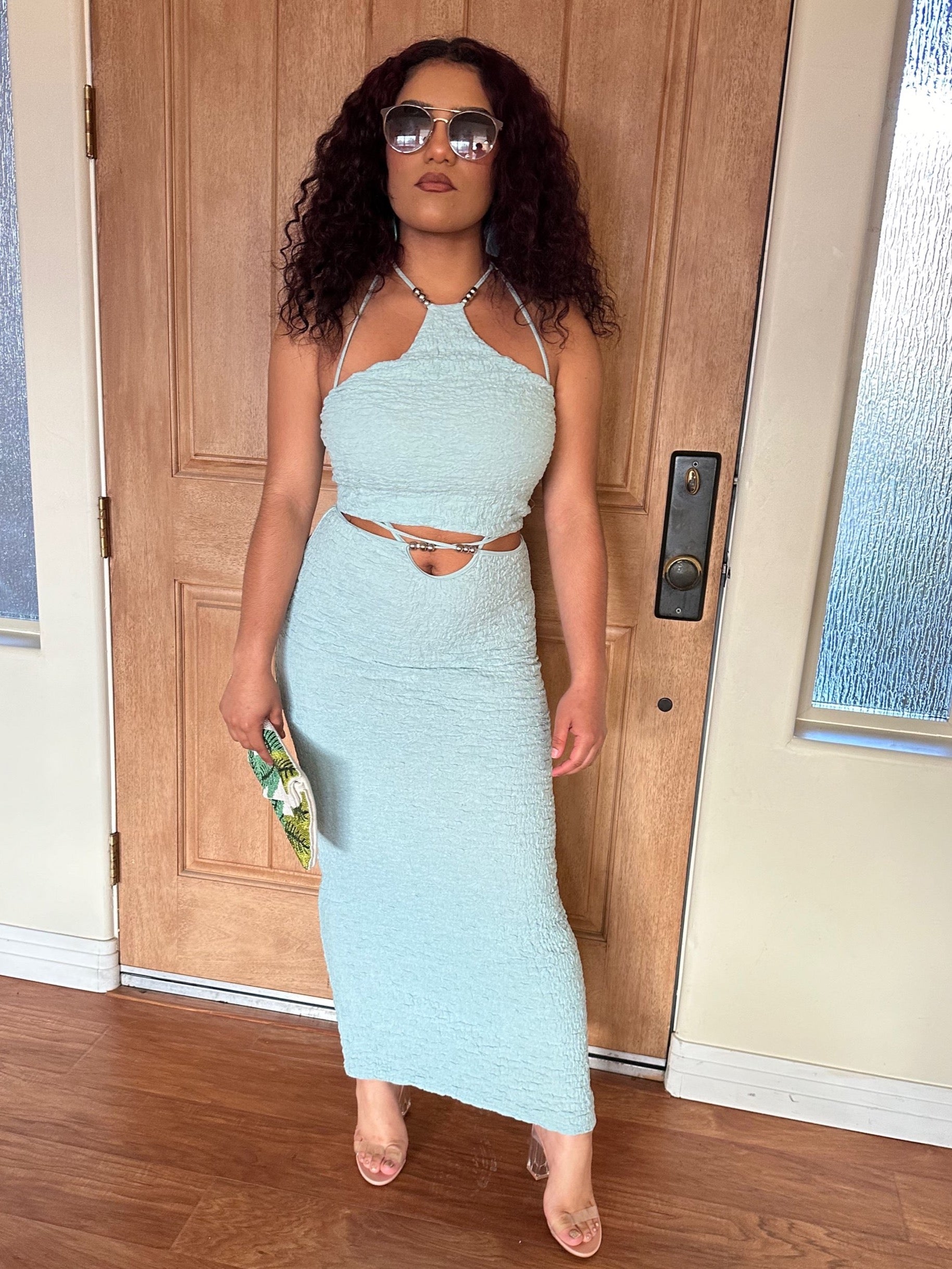 Sea Shore Halter Skirt Set
