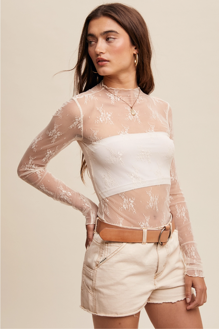 Whisper Sheer Lace Top image 9