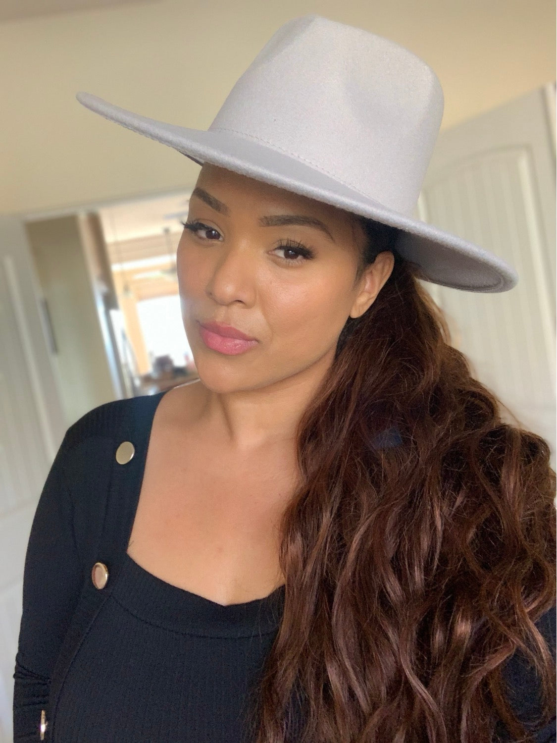 Wide Brim Vegan Felt Hat image 7