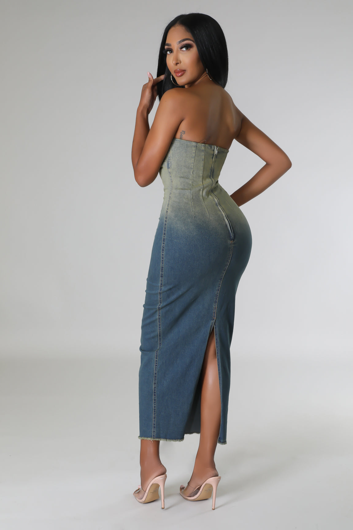 Tube Denim Ombre Dress image 9