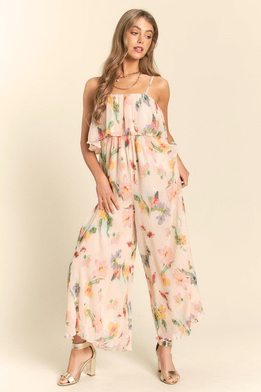 Chiffon Floral Sleeveless Romper image 2