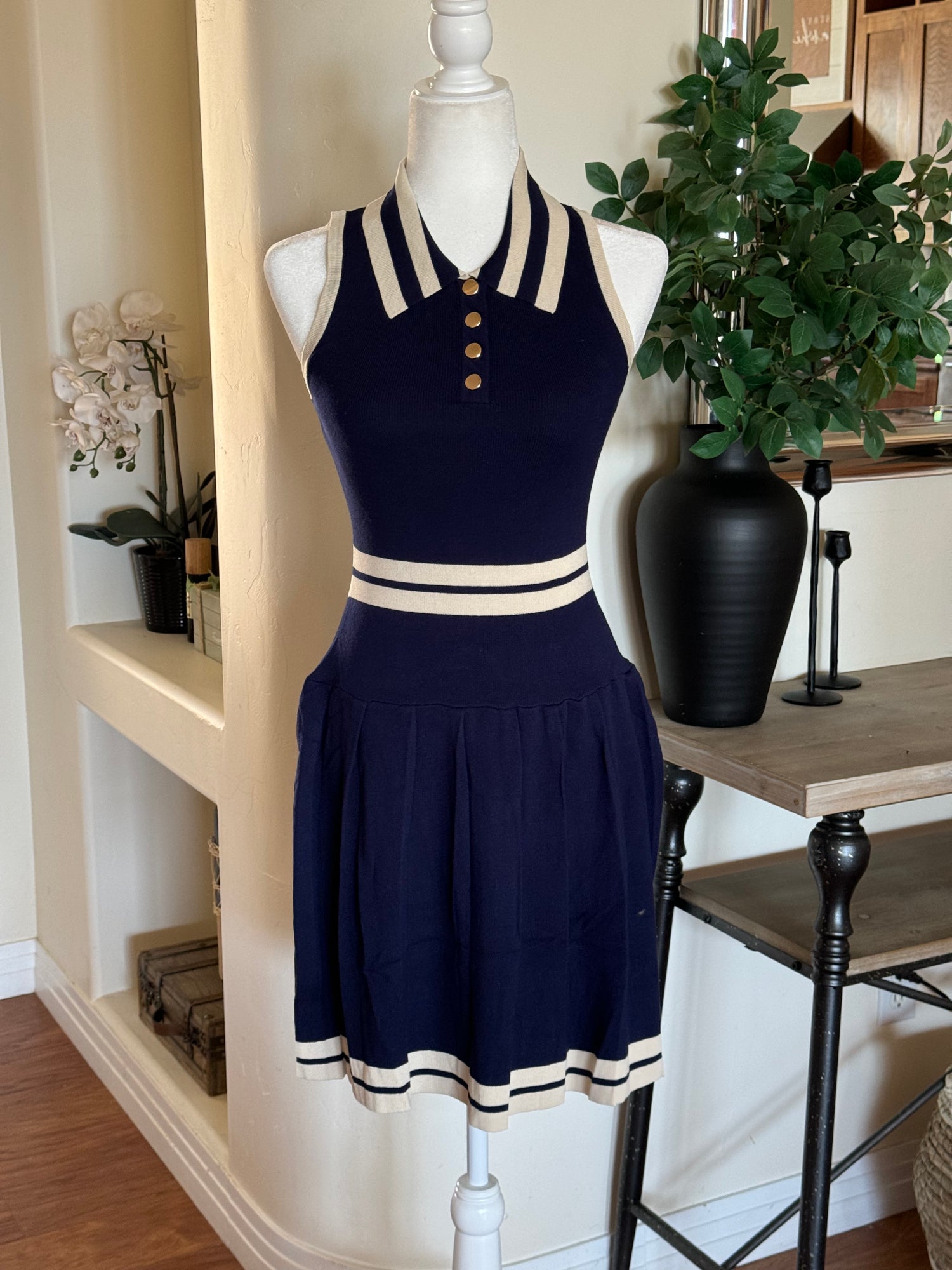 Preppy Knit Collard Dress image 6
