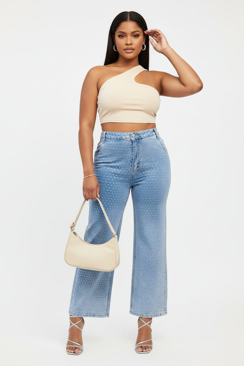 Plus Denim Glam Bootcut Jeans image 6