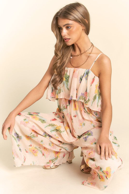 Chiffon Floral Sleeveless Romper image 7