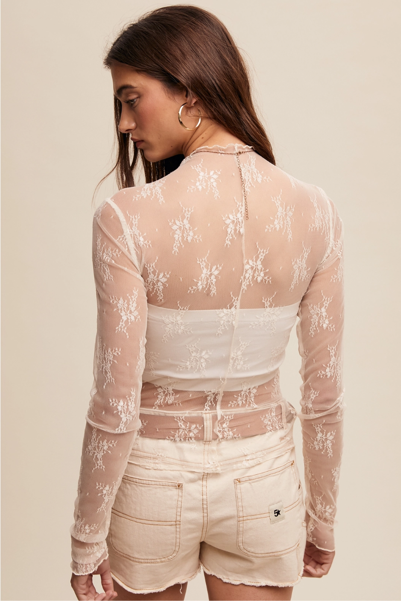 Whisper Sheer Lace Top image 2