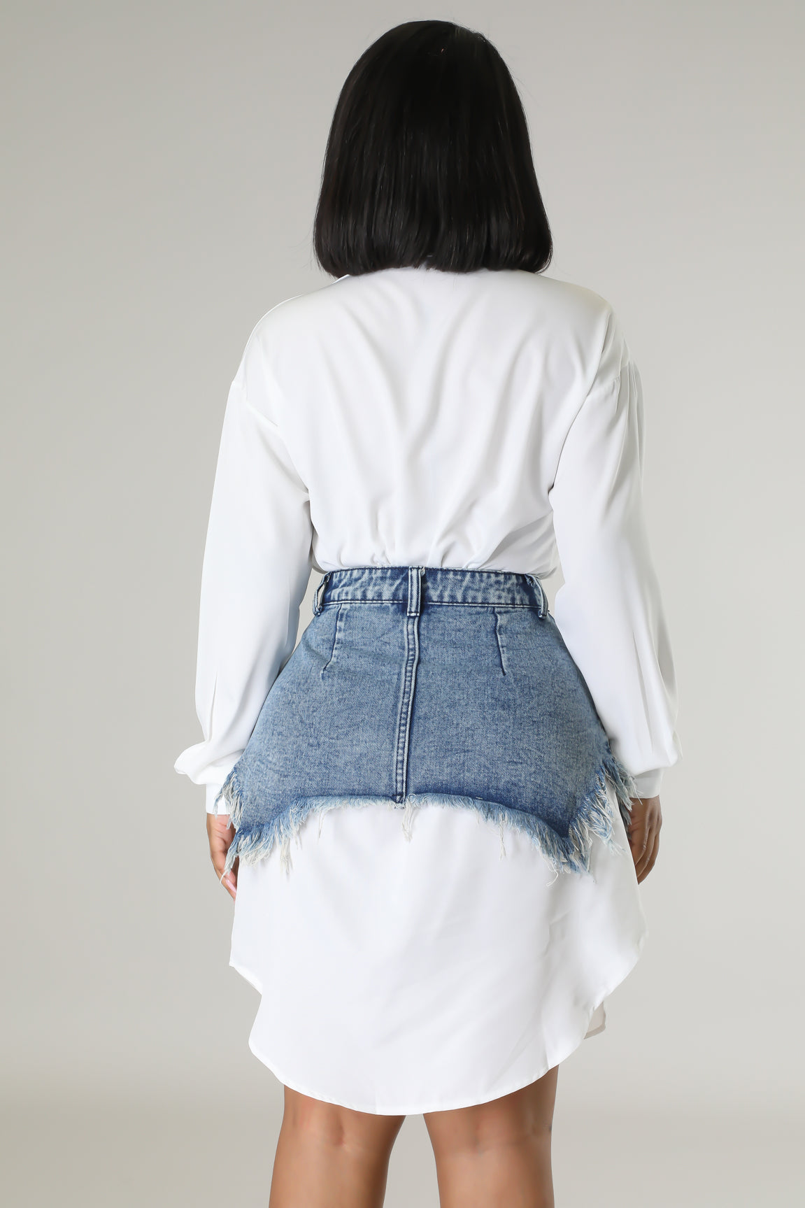 Denim Waist Shirt Dress image 4