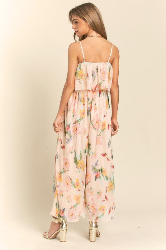 Chiffon Floral Sleeveless Romper image 5