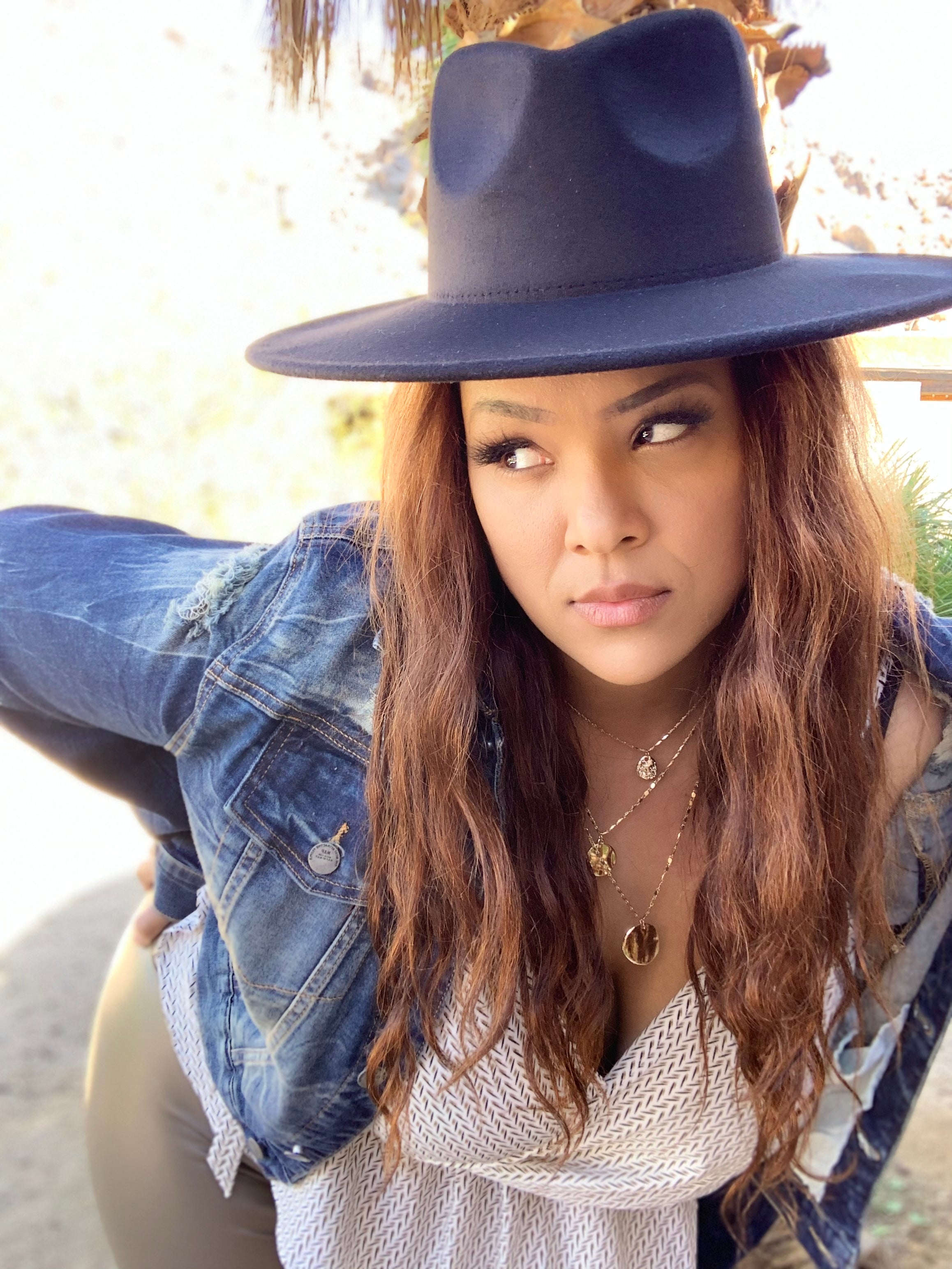 Wide Brim Vegan Felt Hat image 4