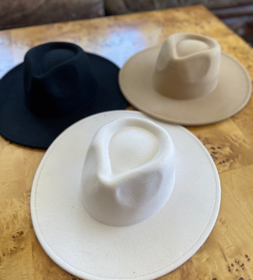 Wide Brim Vegan Felt Hat image 0