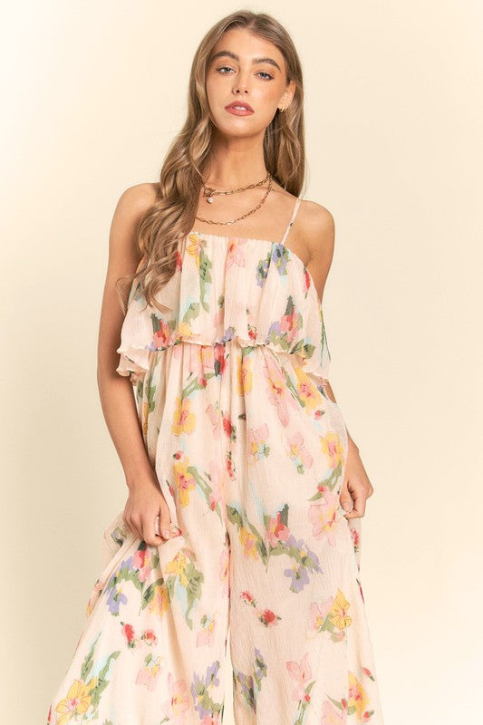 Chiffon Floral  Sleeveless Romper image 9
