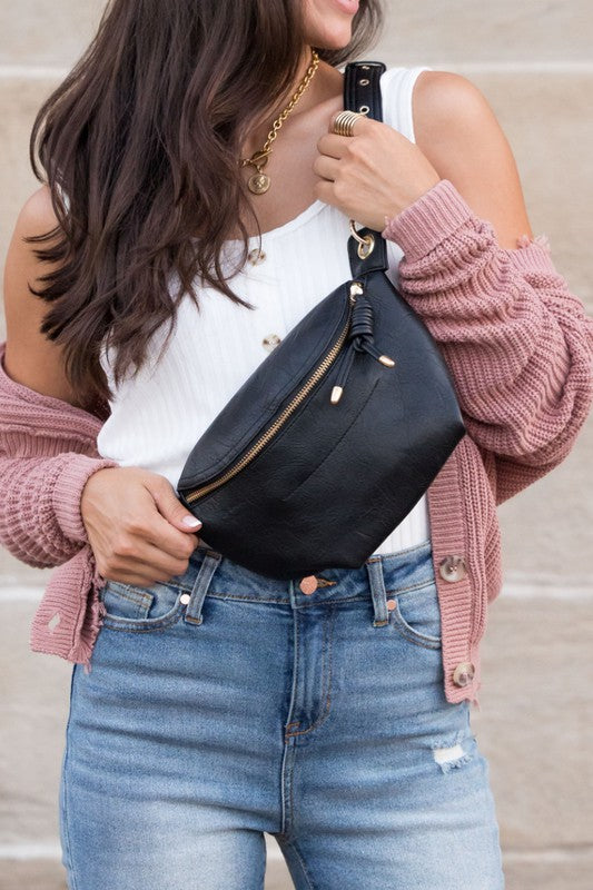 Cross Body Fanny Bag (Black) image 1