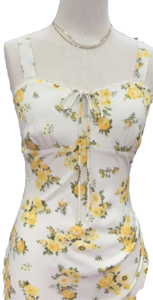 Yellow Floral Maxi Dress image 2