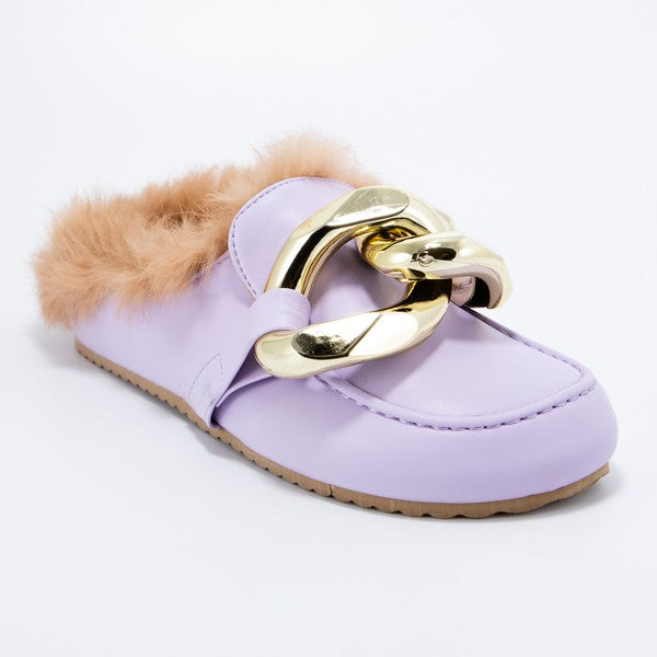 Fury Glam Flat Mules (Lavender) image 1