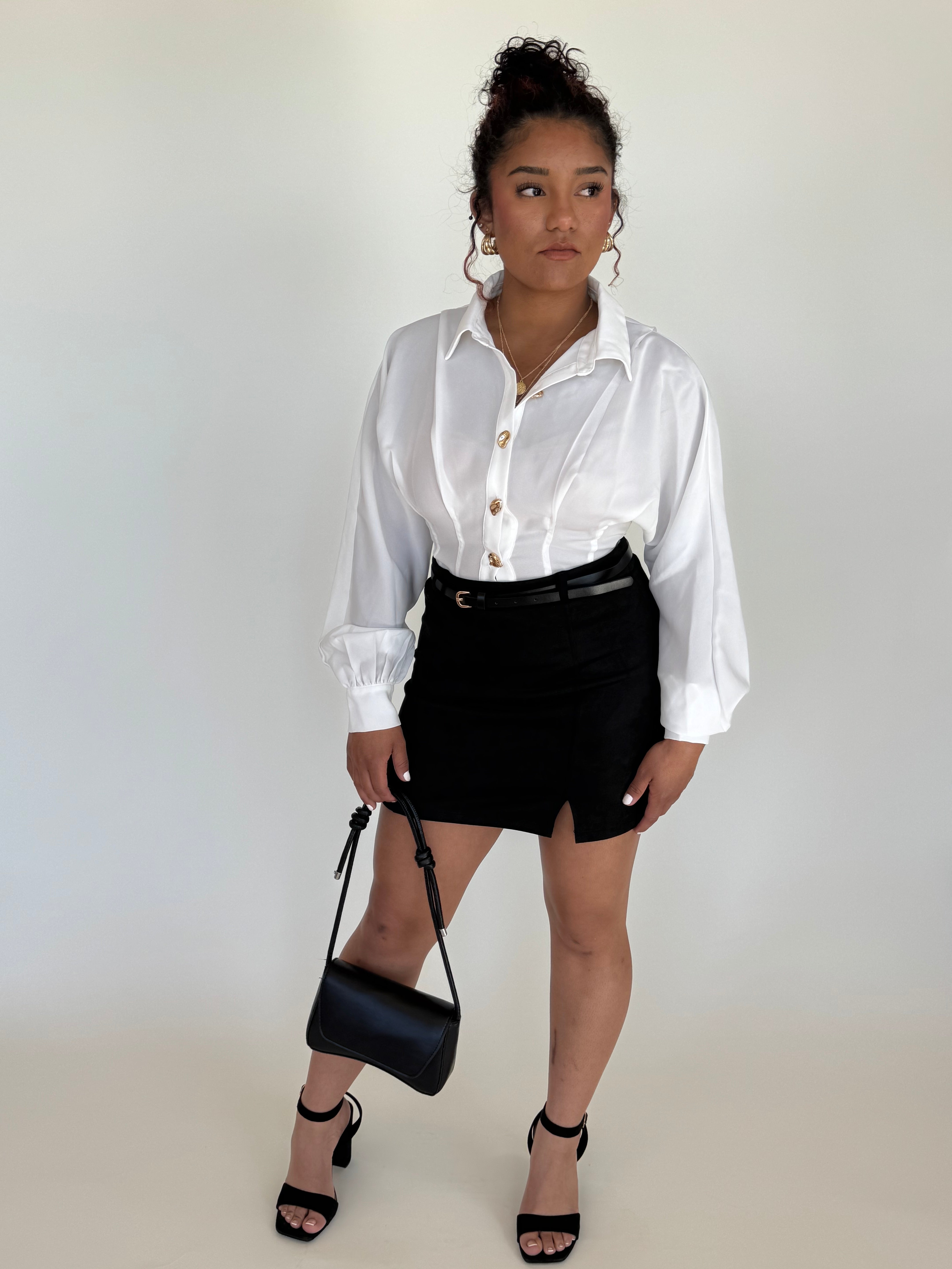 Tailored Button Down Blouse
