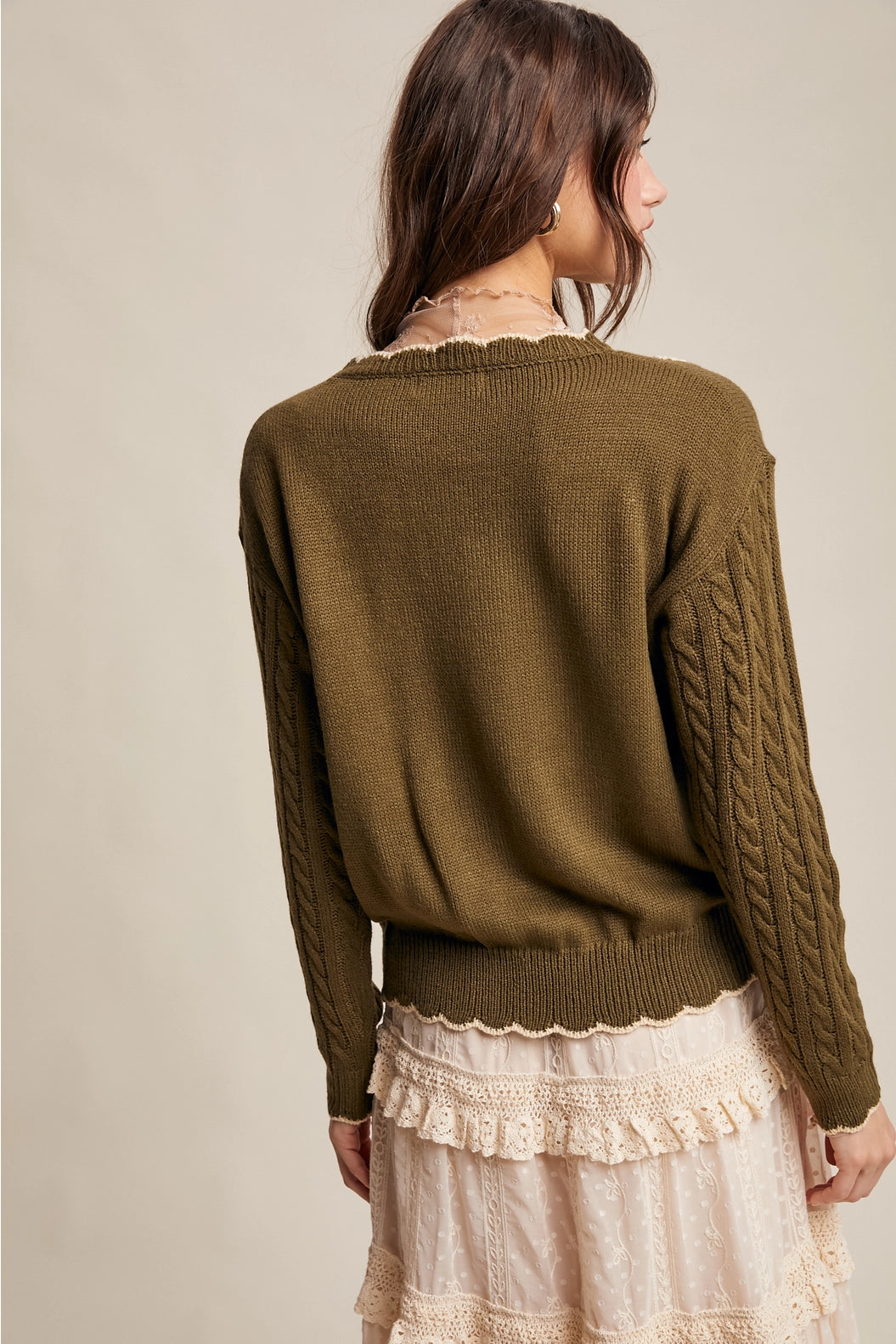 Olive Meadow Embroidered Sweater image 11