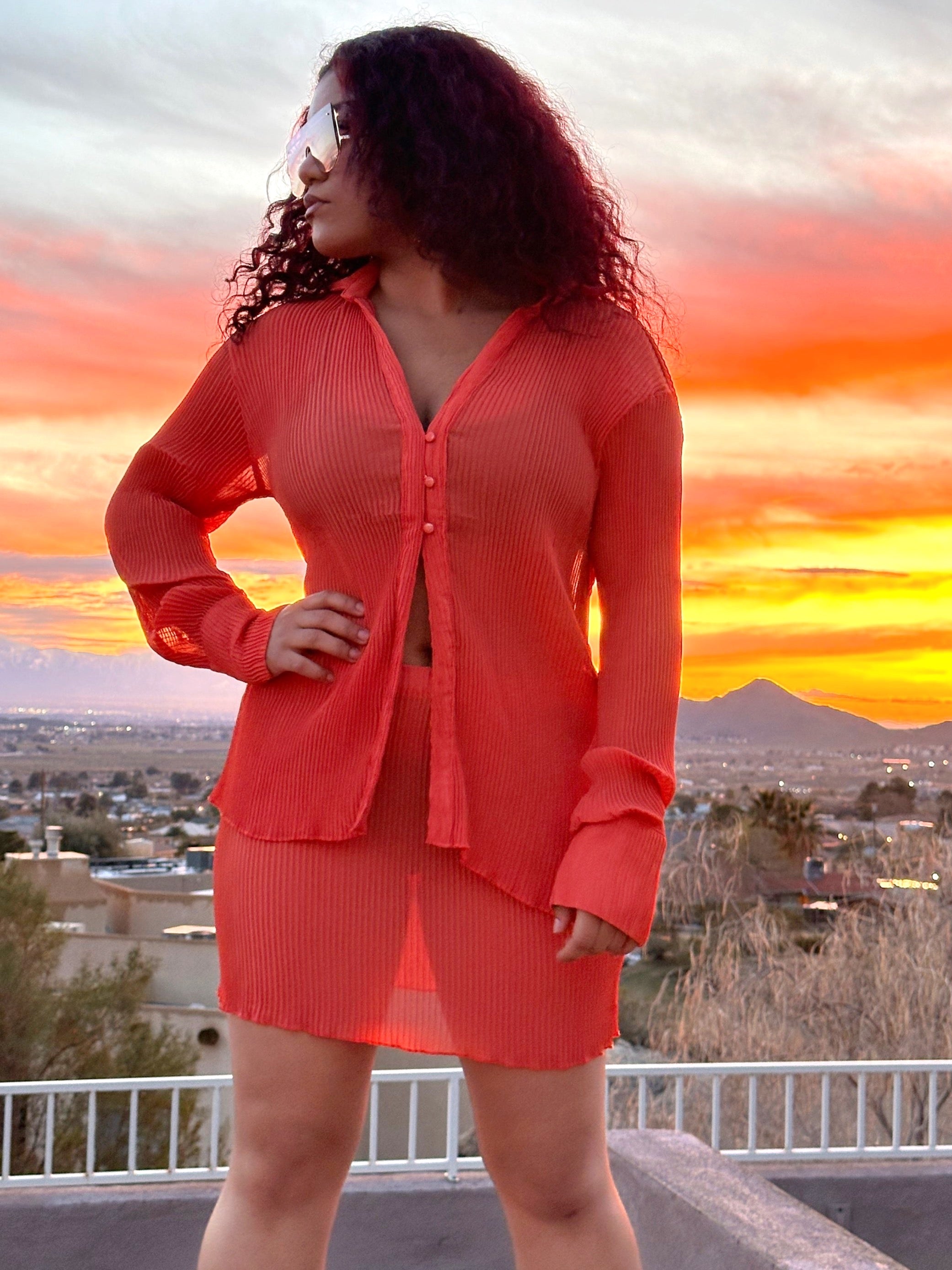 Tropics Pleated Skirt Set image 4