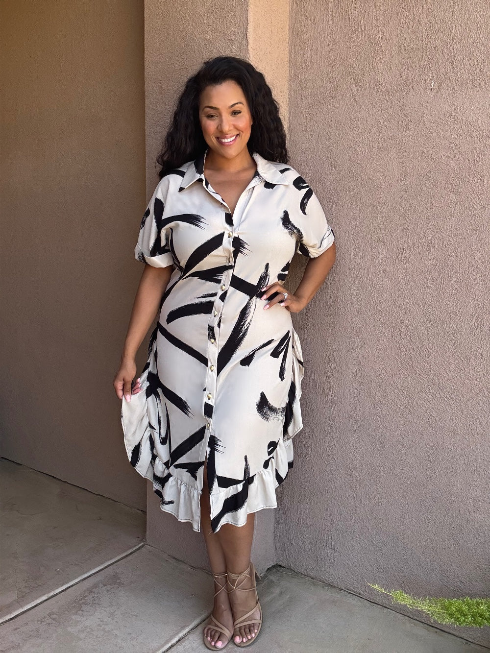 Plus Midi button down dress  image 0