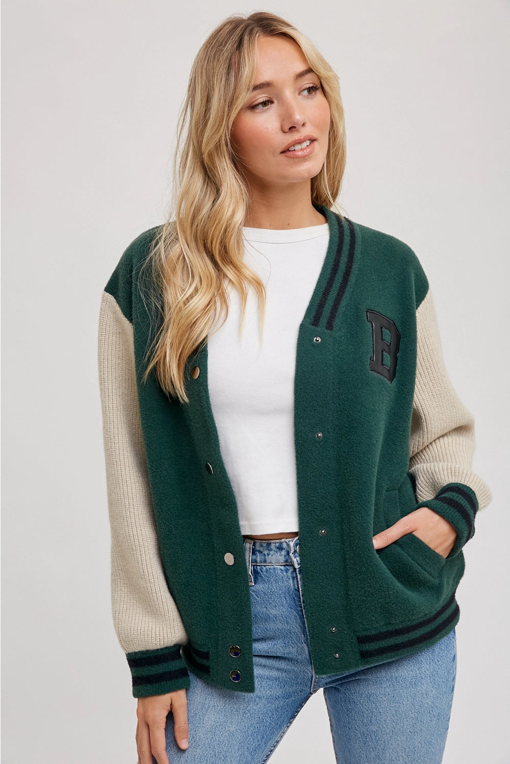 Bella Varsity Sweater Jacket image 9