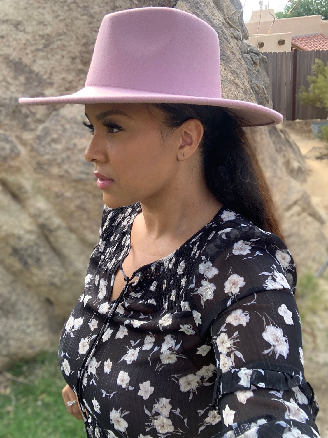 Wide Brim Vegan Felt  Hat image 11