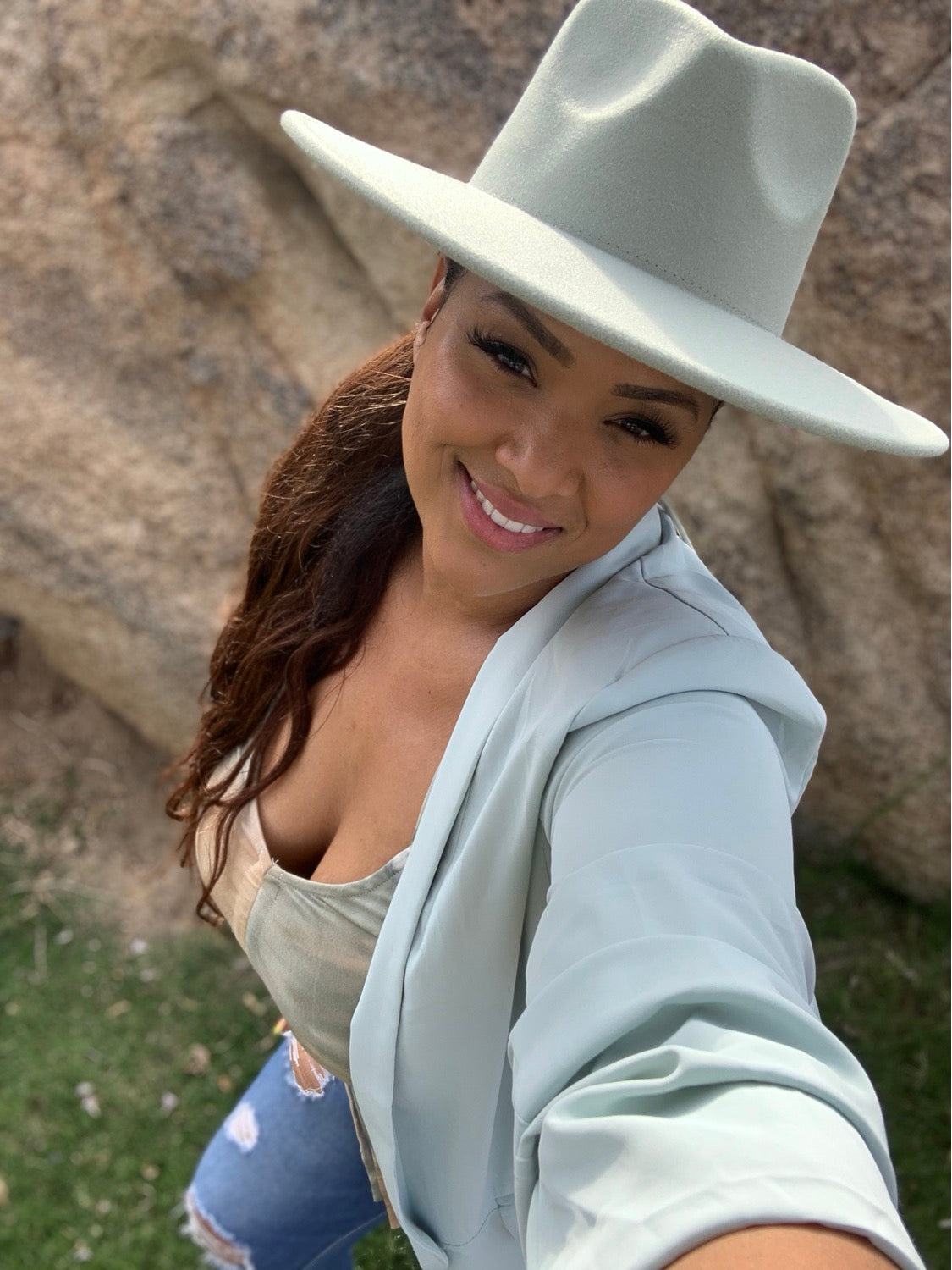 Wide Brim Vegan Felt  Hat image 9