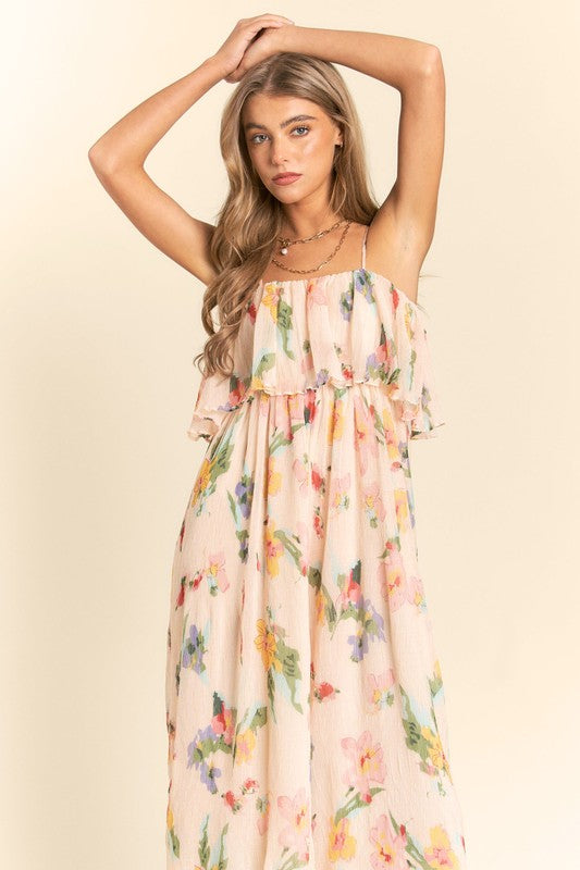 Chiffon Floral  Sleeveless Romper image 10