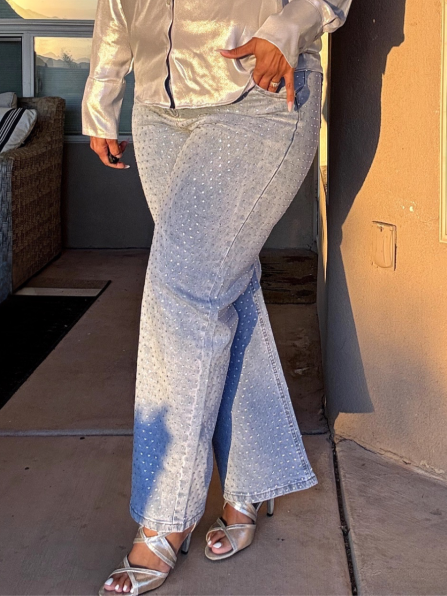 Plus  Denim Glam Bootcut Jeans image 5