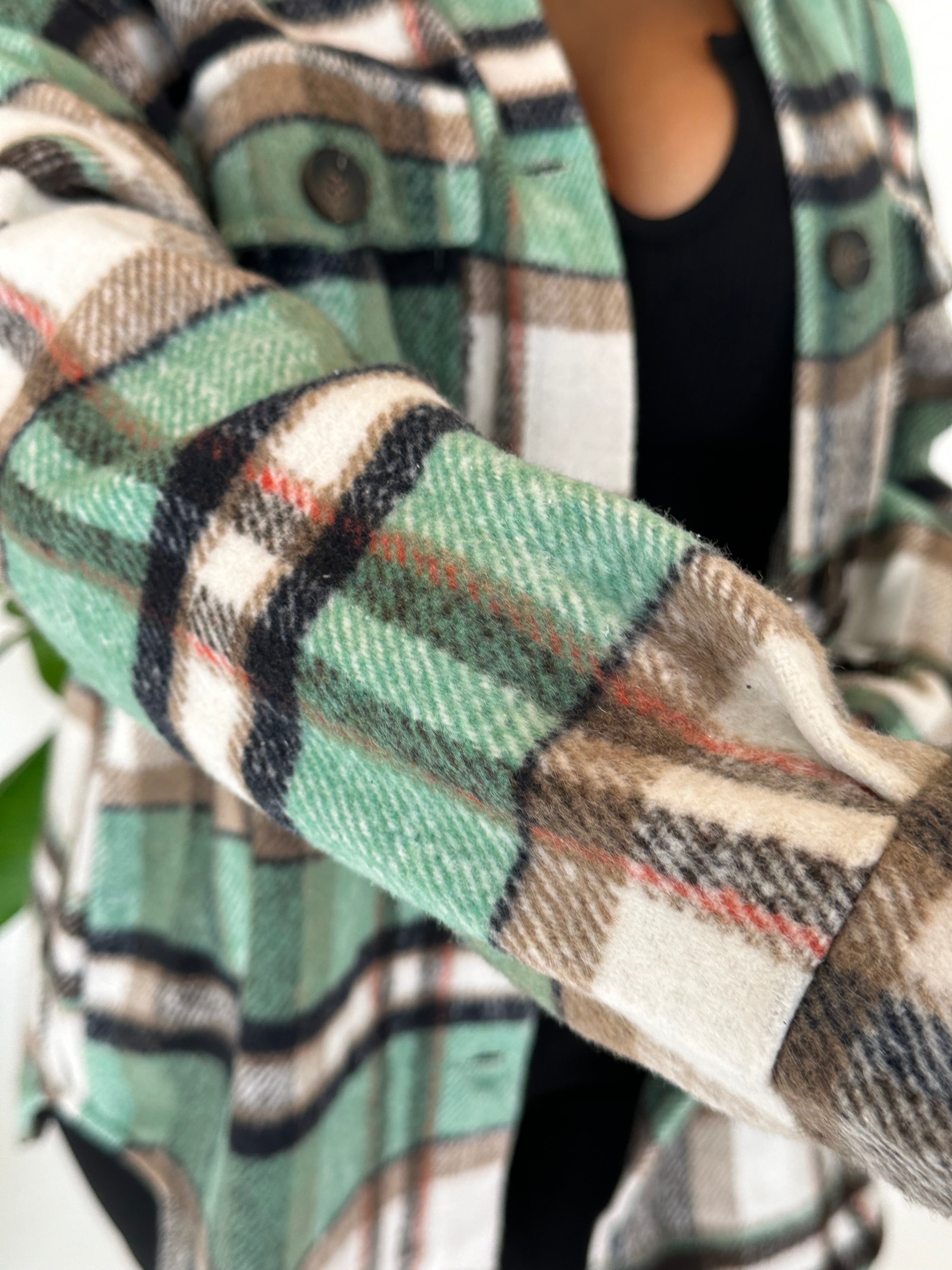 Mint chip plaid Jacket image 10