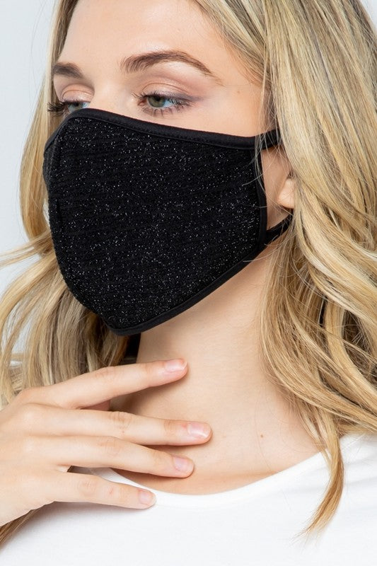 Little Sparkle Black Mask image 1