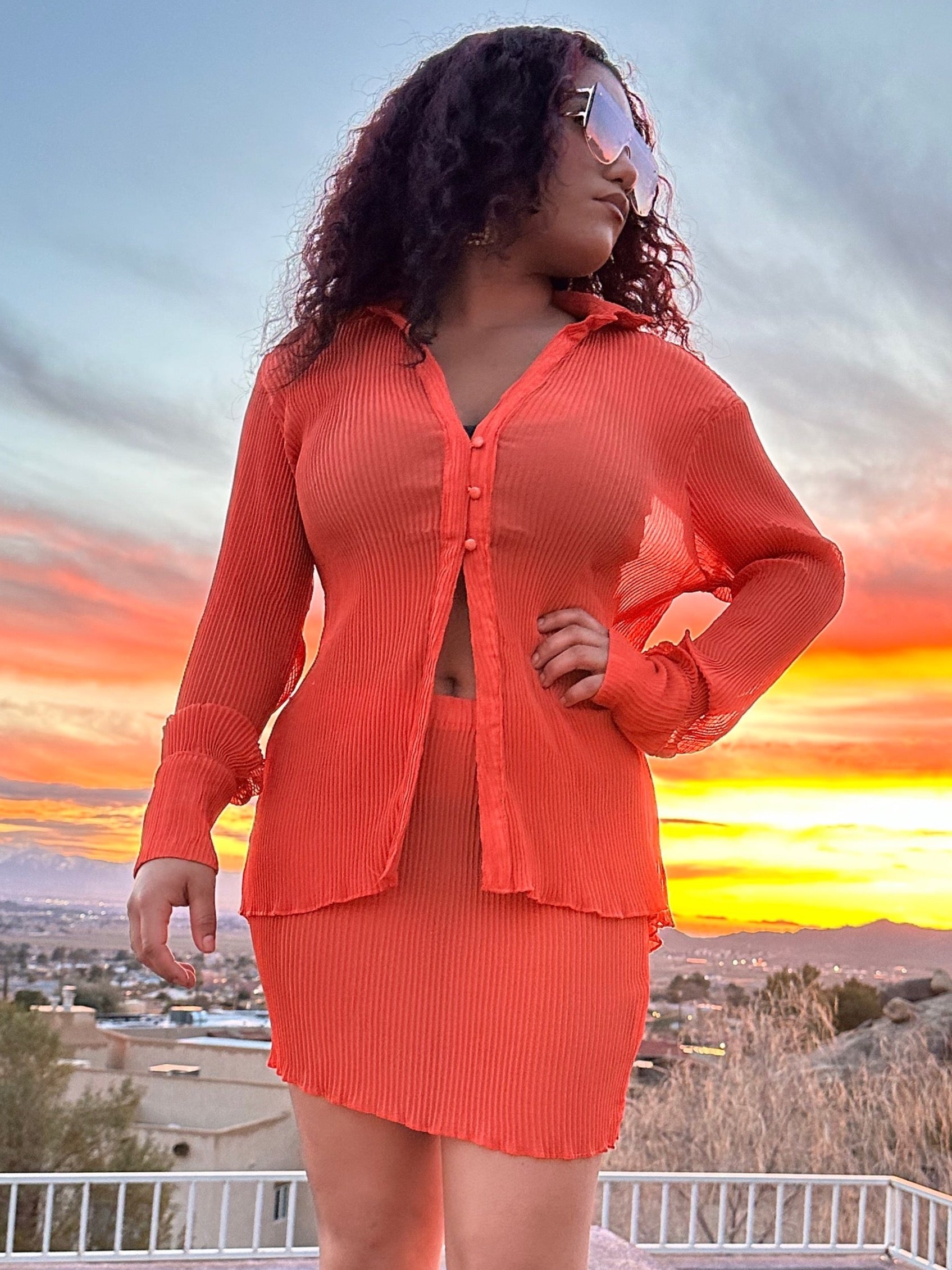 Tropics Pleated Skirt Set image 5