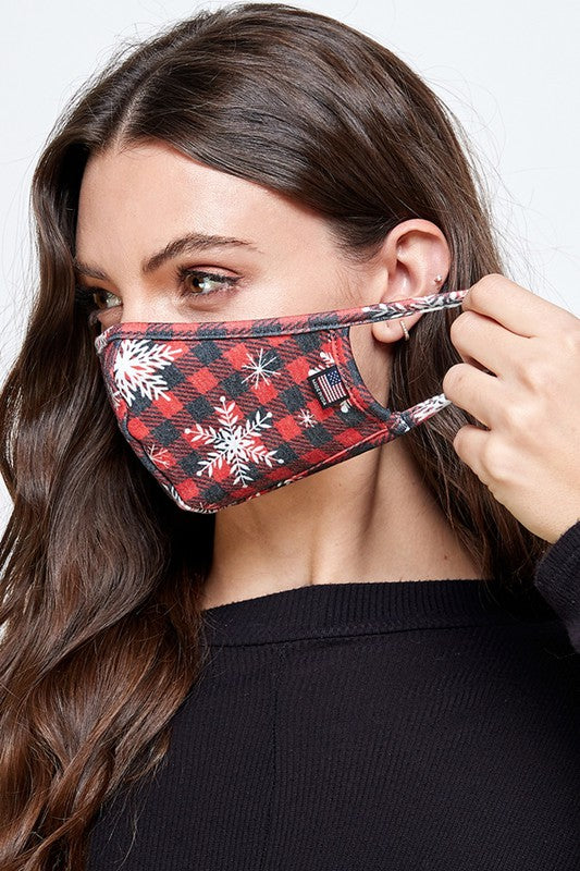 First Snow Plaid Mask image 3